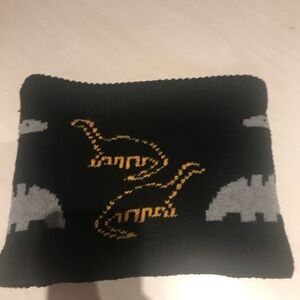 5/15$ Black and Gold Patterned Scarf neck warmers​​